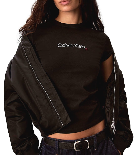 T-shirt nera Carvin Klein donna