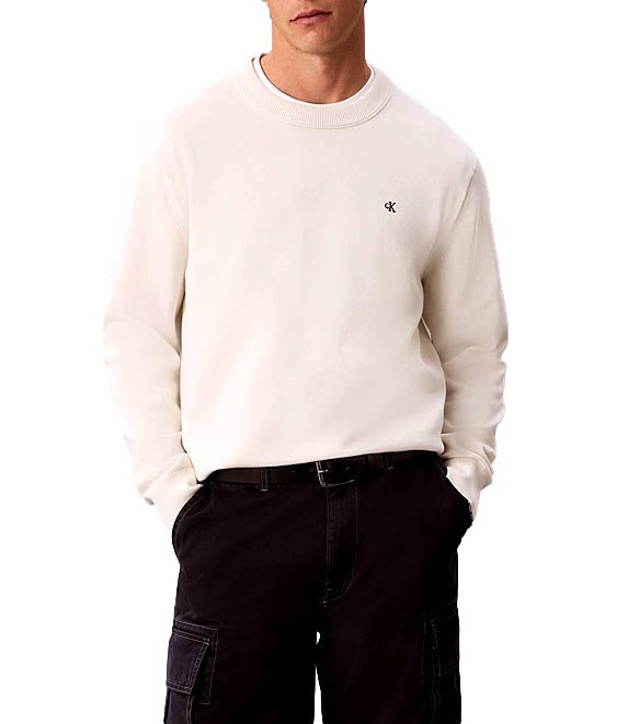 Calvin Klein pullover girocollo panna uomo