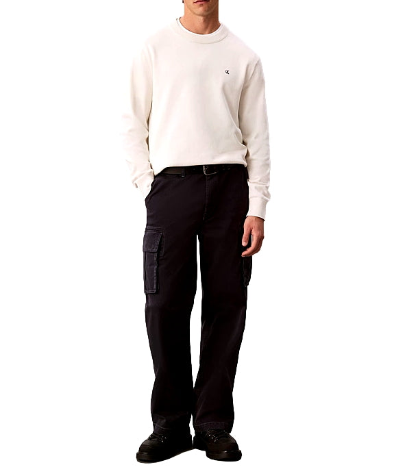 Calvin Klein pullover girocollo panna uomo