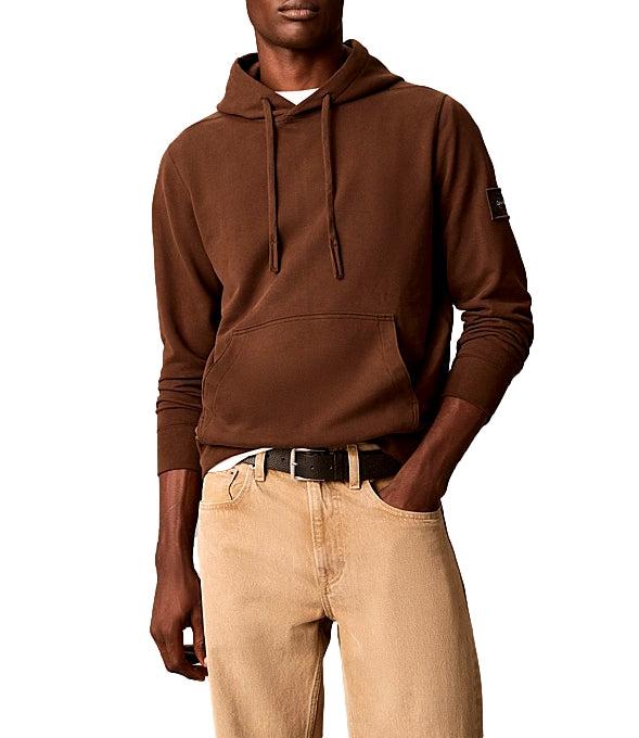 Calvin Klein Felpa con cappuccio marrone uomo