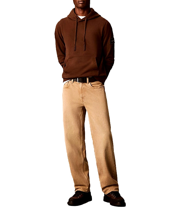Calvin Klein Felpa con cappuccio marrone uomo