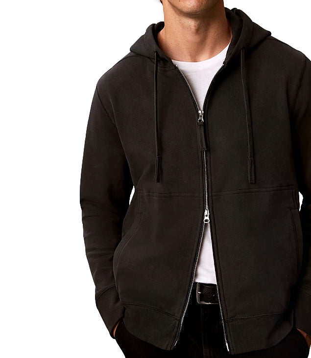 Calvin Klein felpa con cappuccio e zip moro uomo