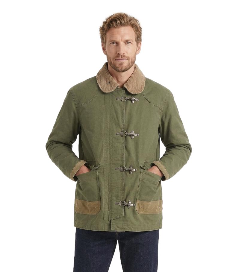 Chesapeake's fireman bedford jungle cloth jacket green