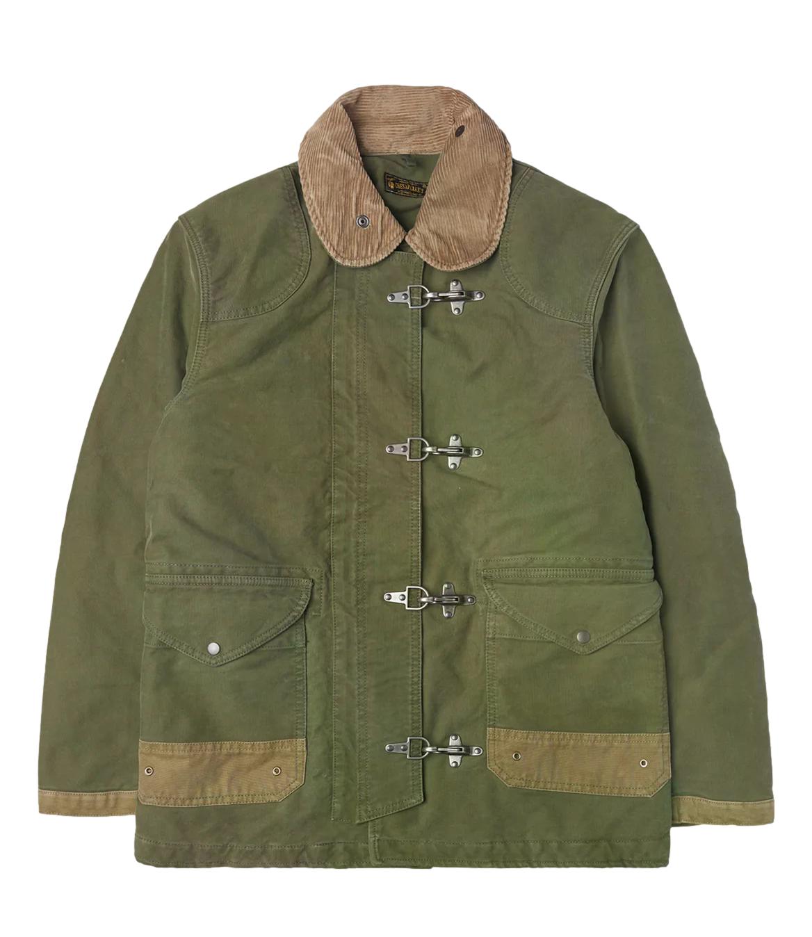 Chesapeake's fireman bedford jungle cloth jacket green