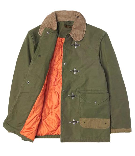Chesapeake's fireman bedford jungle cloth jacket green