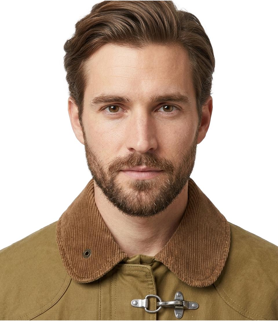 Chesapeake's fireman bedford jungle cloth jacket beige