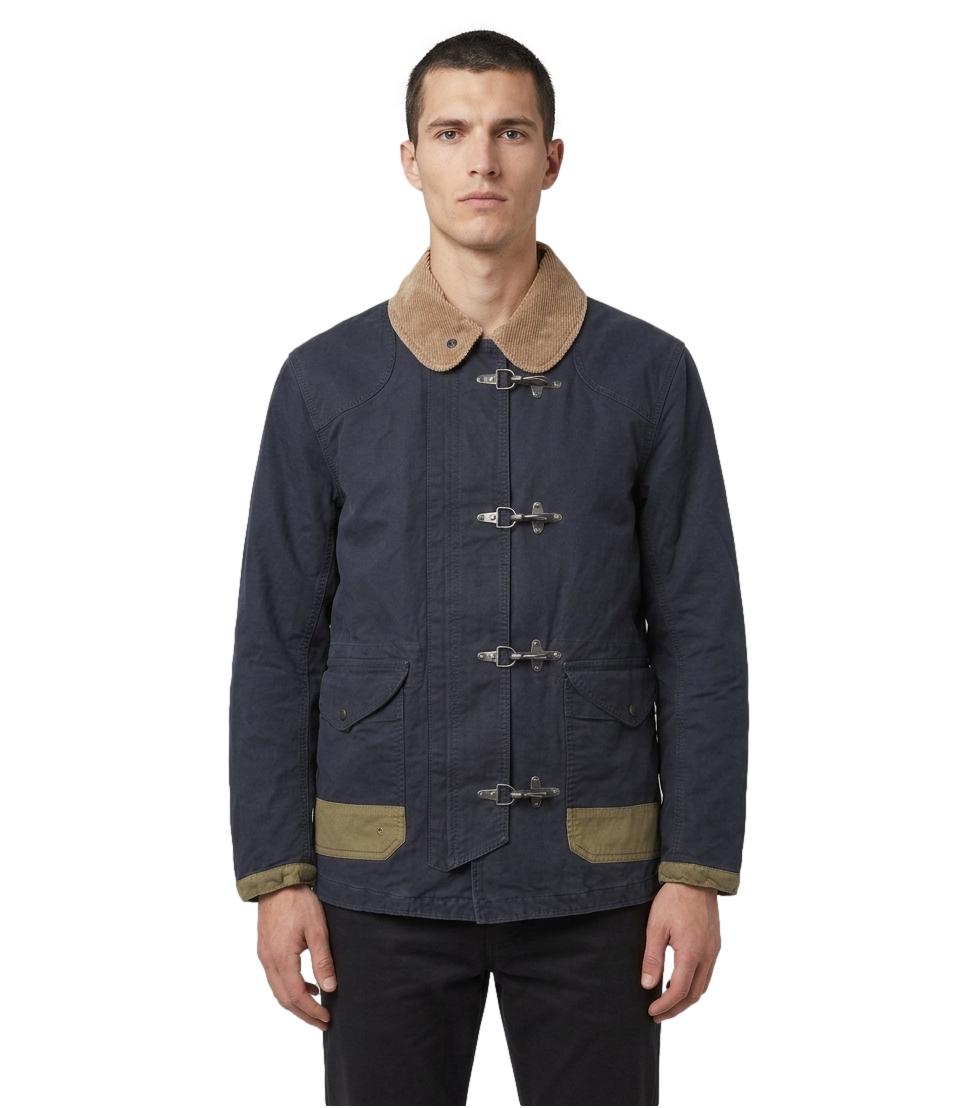 Chesapeake's fireman bedford jungle cloth jacket blu navy