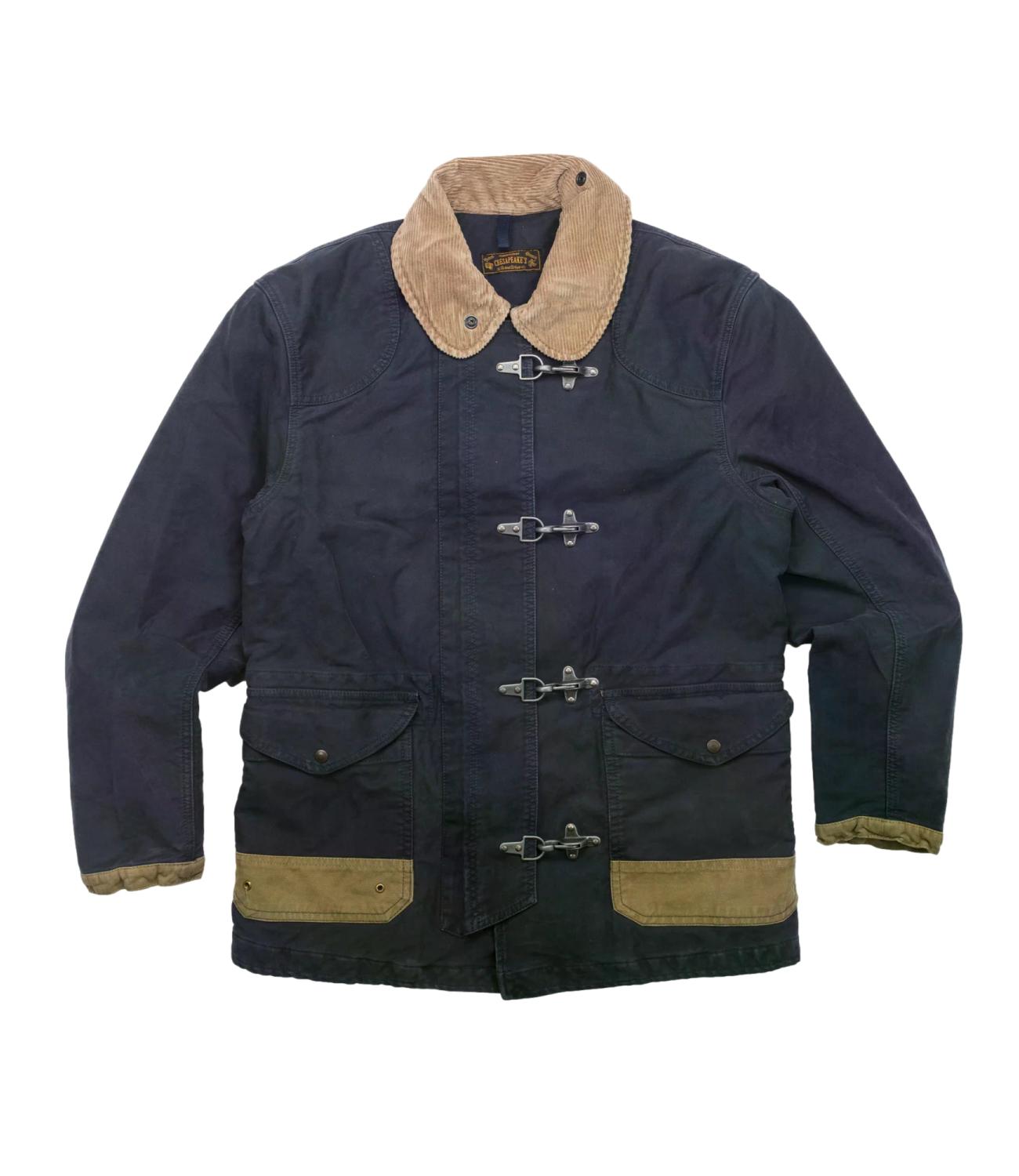 Chesapeake's fireman bedford jungle cloth jacket blu navy