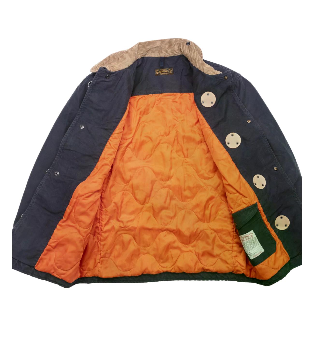 Chesapeake's fireman bedford jungle cloth jacket blu navy