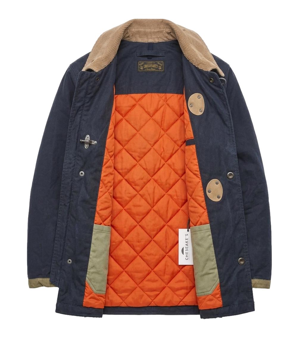 Chesapeake's fireman jkt bedford waxed cotton blu scuro cerato