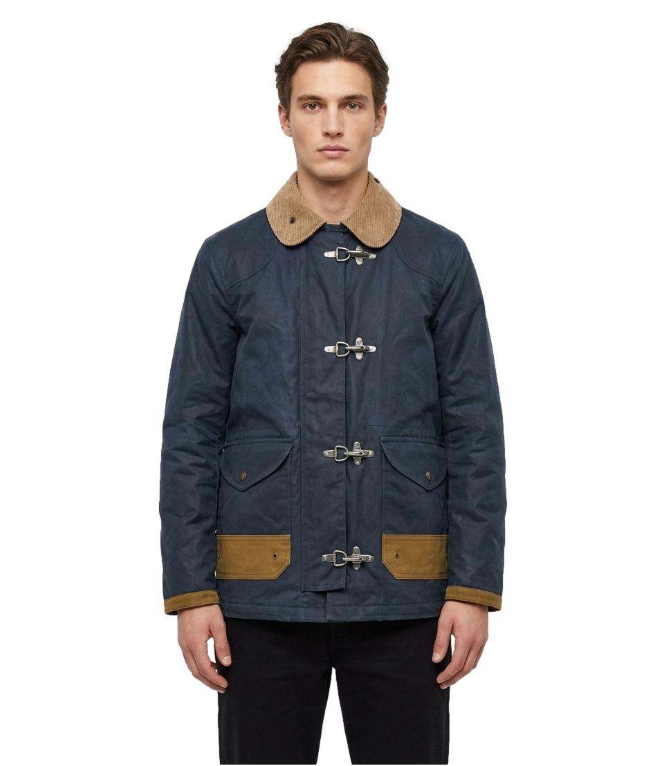 Chesapeake's fireman jkt bedford waxed cotton blu scuro cerato