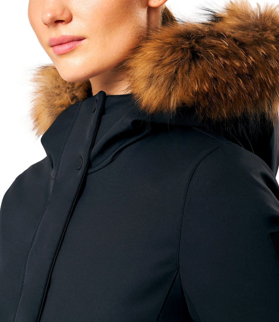 Ciesse Giacca LOLITA REAL FUR Nero Donna
