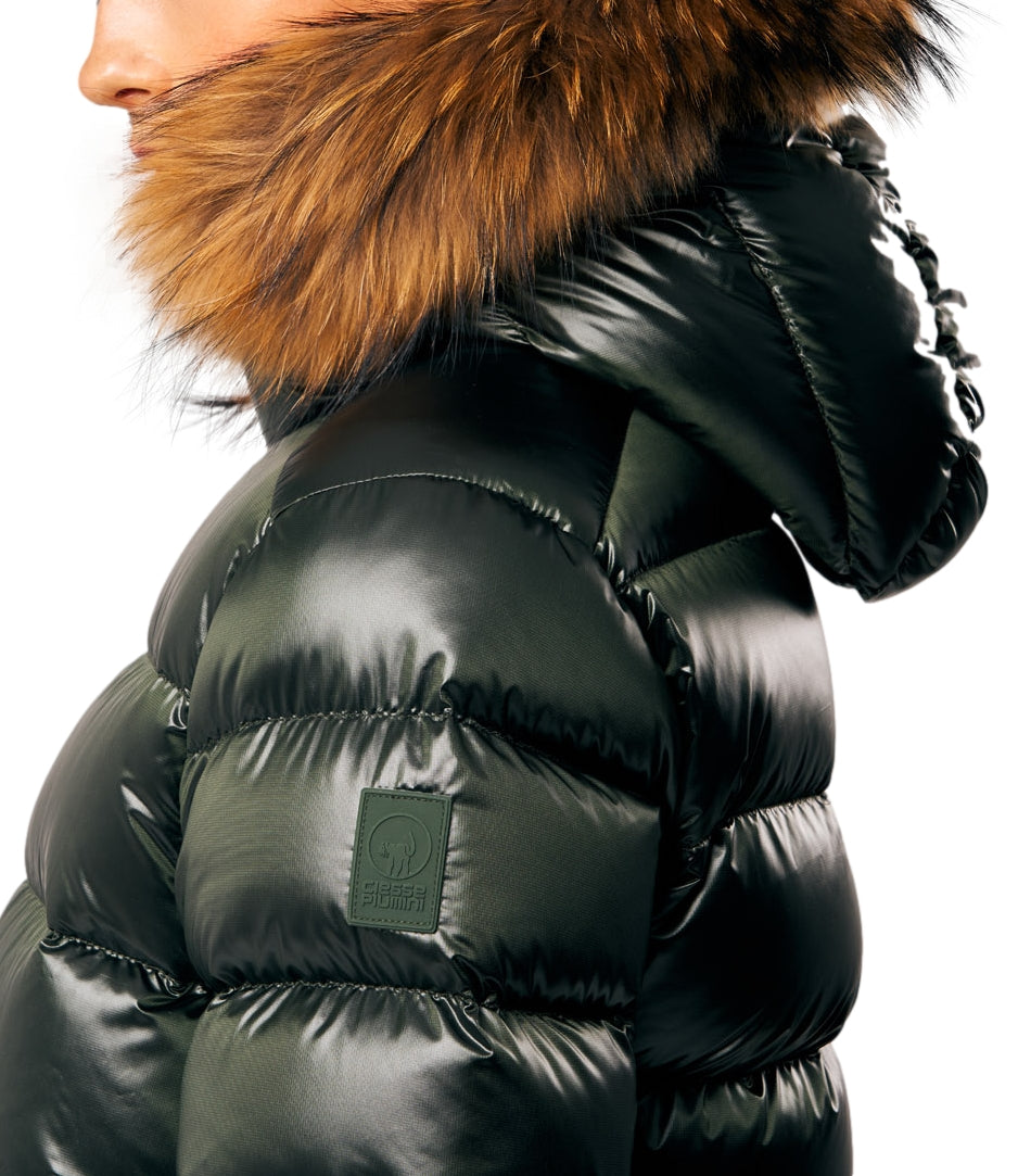 Ciesse Giacca LIA REAL FUR Duffle Bag Donna
