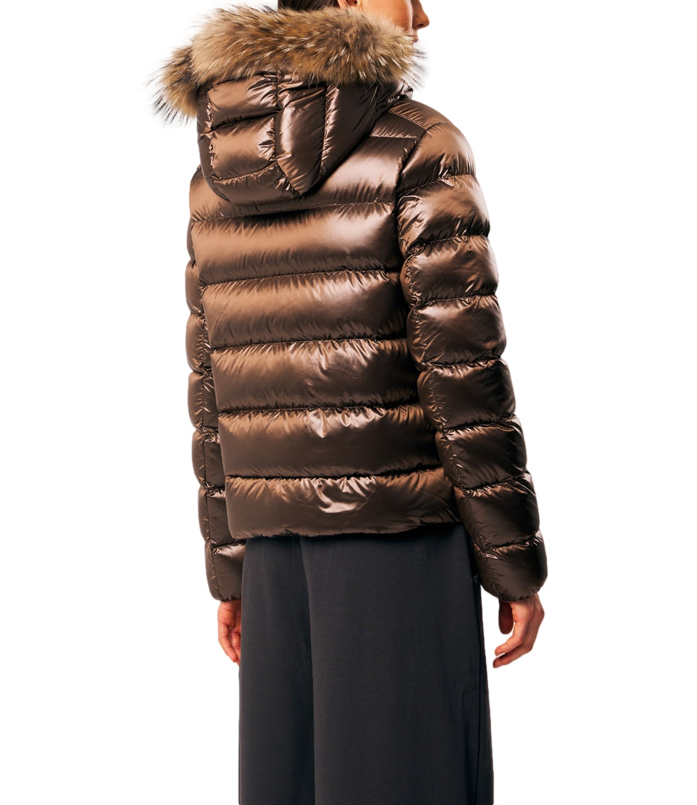 Ciesse Giacca LIA REAL FUR Macaroon Donna