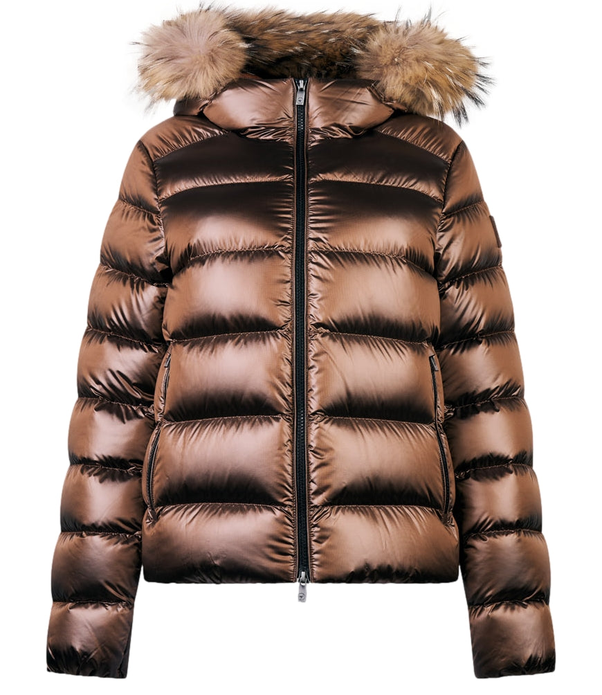 Ciesse Giacca LIA REAL FUR Macaroon Donna