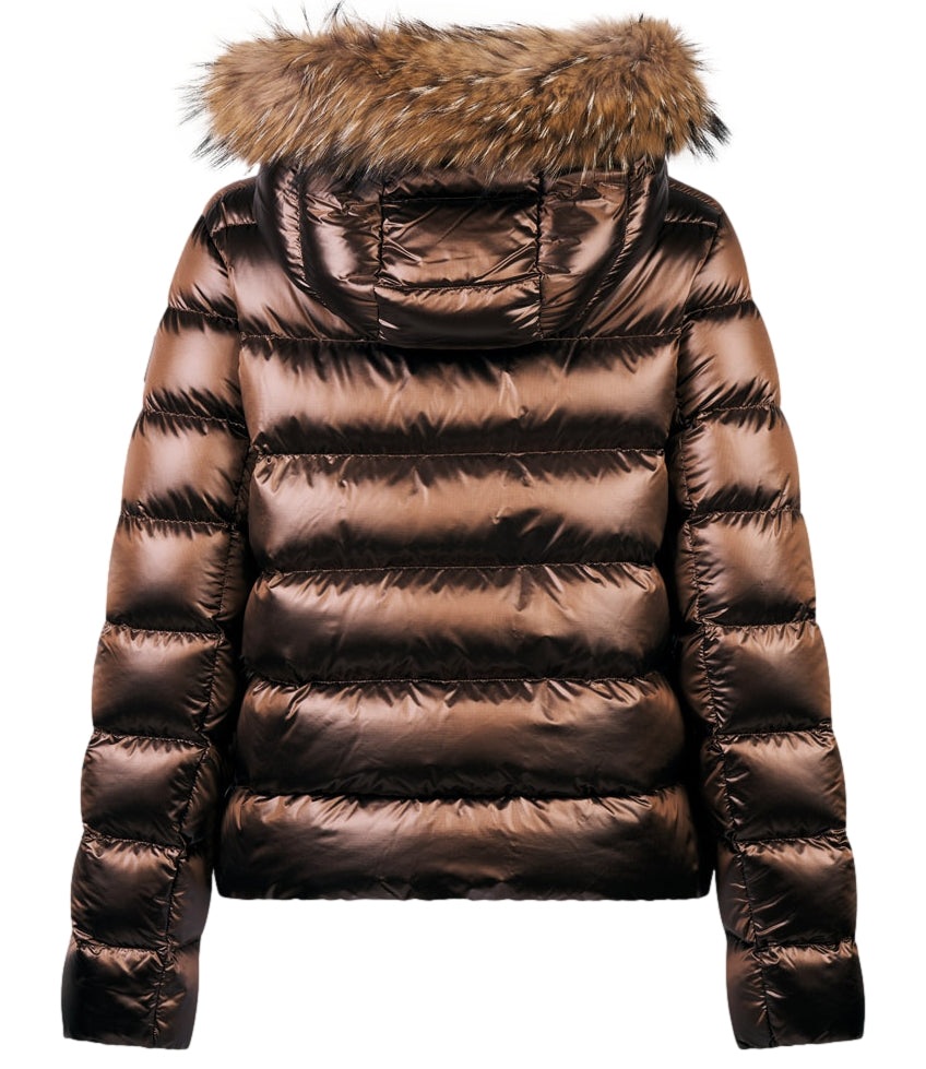 Ciesse Giacca LIA REAL FUR Macaroon Donna