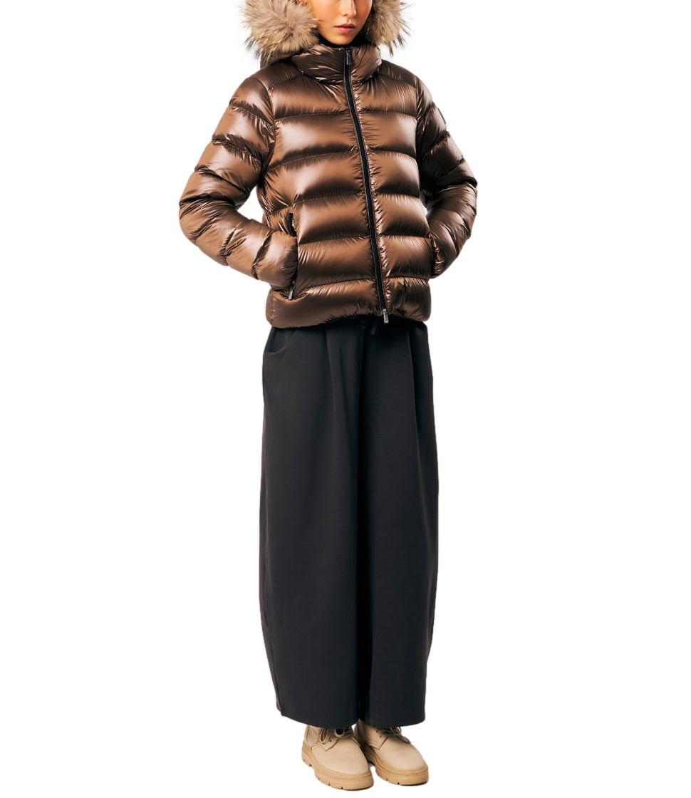 Ciesse Giacca LIA REAL FUR Macaroon Donna