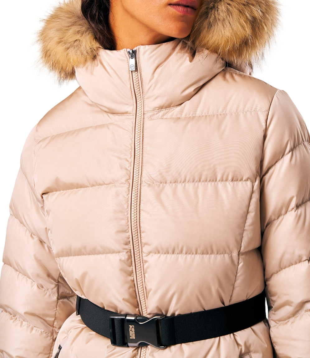 Ciesse Giacca ROSALIA REAL FUR Perfectly Pale Donna