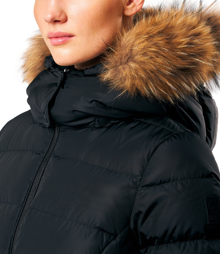 Ciesse Giacca TERESA REAL FUR Nero Donna