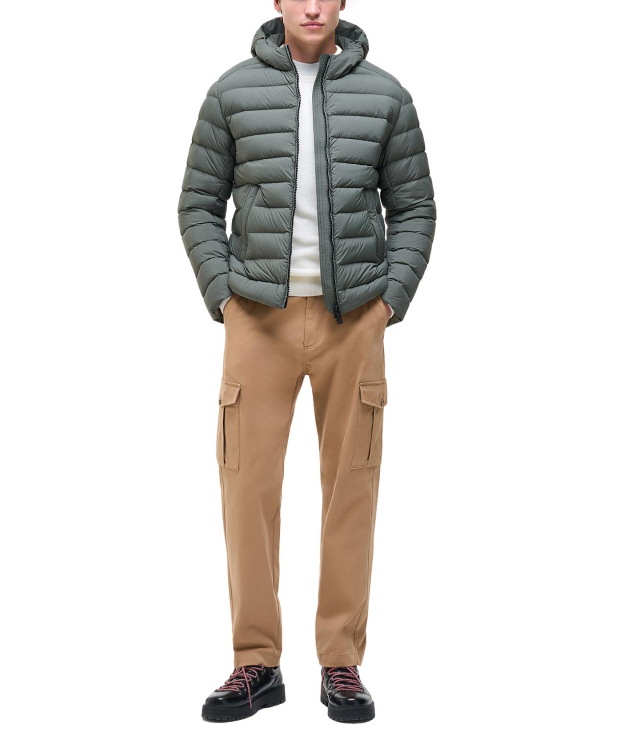 Colmar Giacca uomo in piuma verde con cappuccio e zip