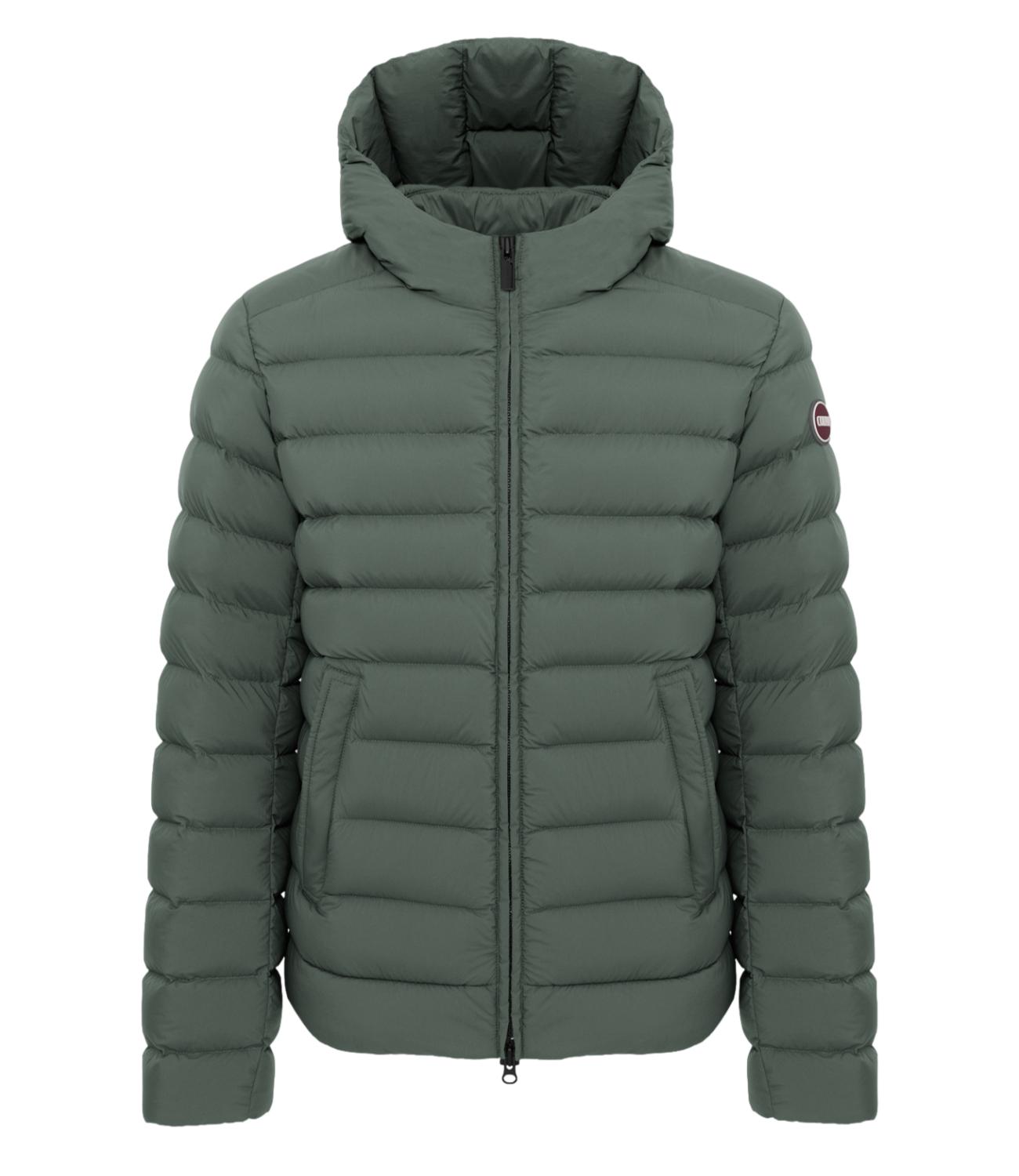 Colmar Giacca uomo in piuma verde con cappuccio e zip
