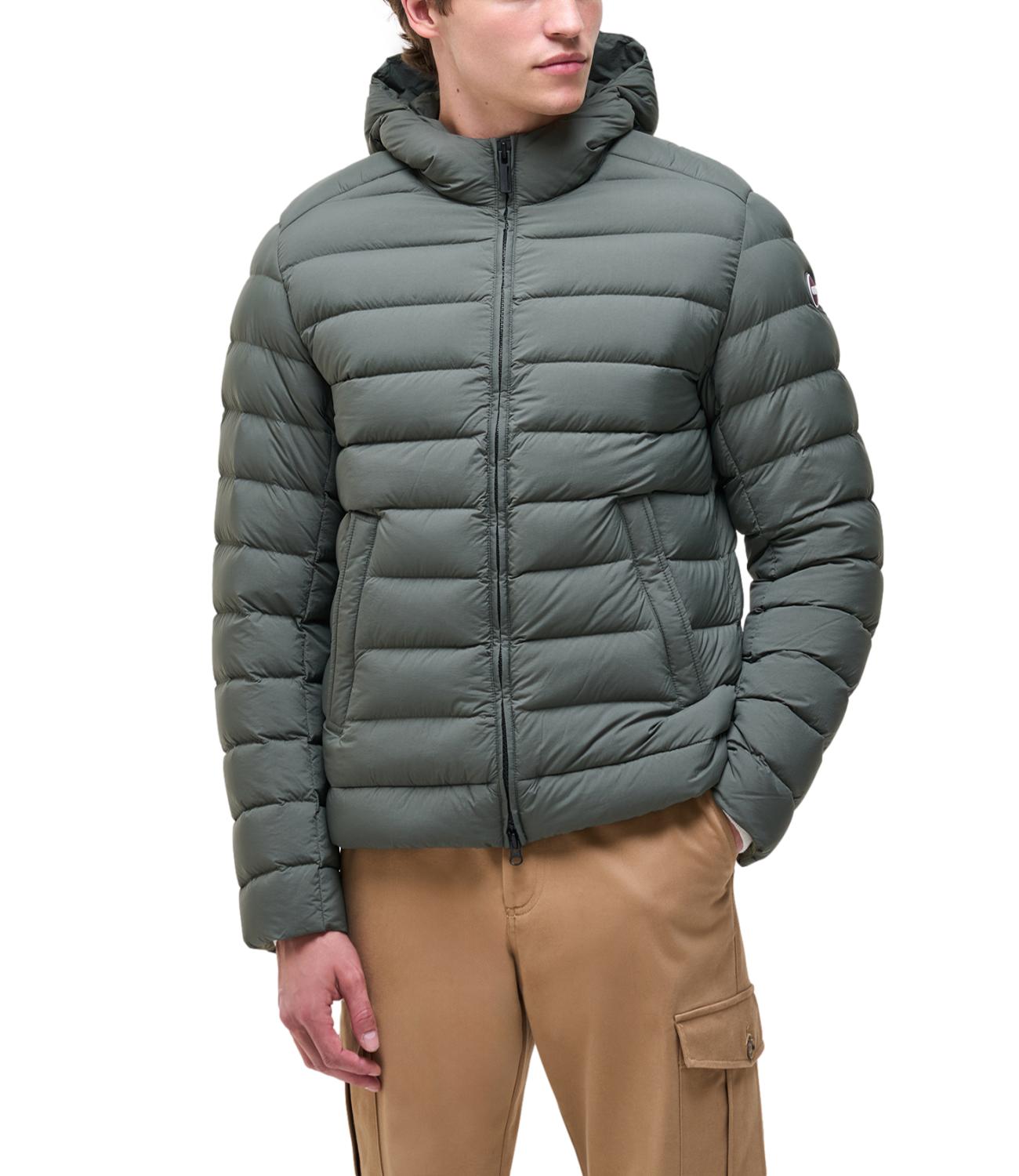 Colmar Giacca uomo in piuma verde con cappuccio e zip