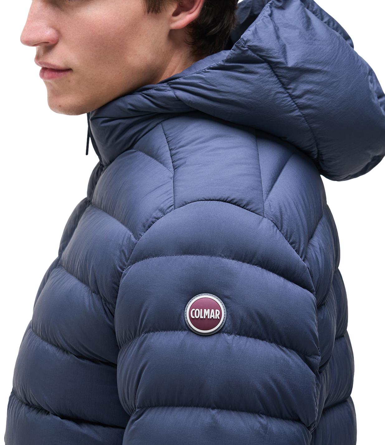 Colmar Giacca uomo in piuma blu con cappuccio e zip