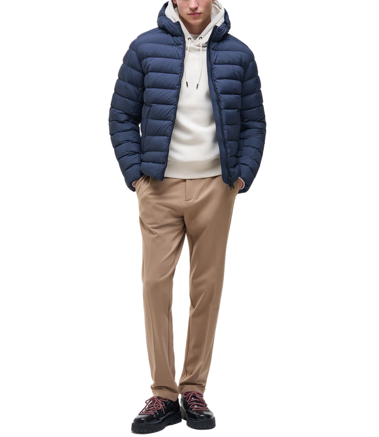 Colmar Giacca uomo in piuma blu con cappuccio e zip
