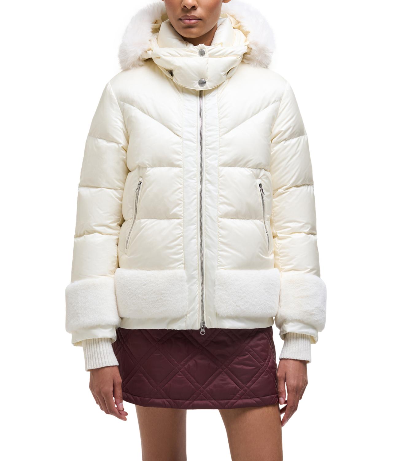 Piumino donna Colmar Originals bianco con cappuccio