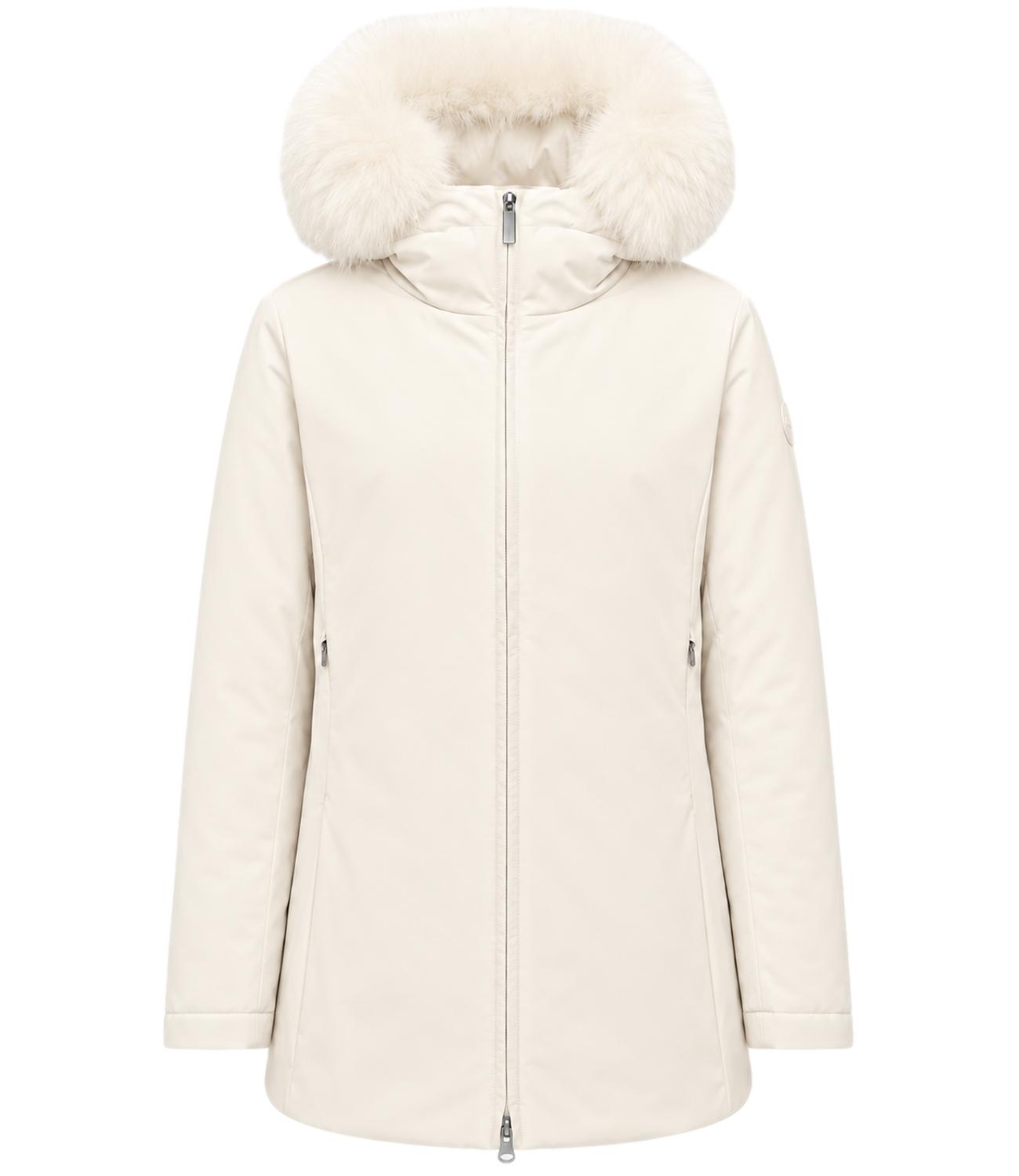 Parka donna bianco panna Colmar Originals con pelliccia