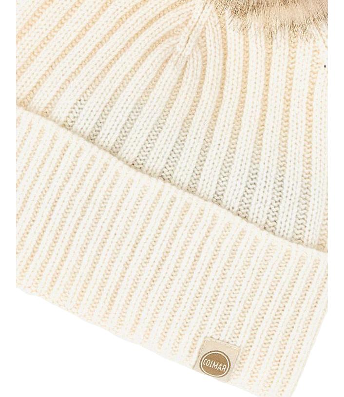 Cappello bianco avorio in lana Colmar donna
