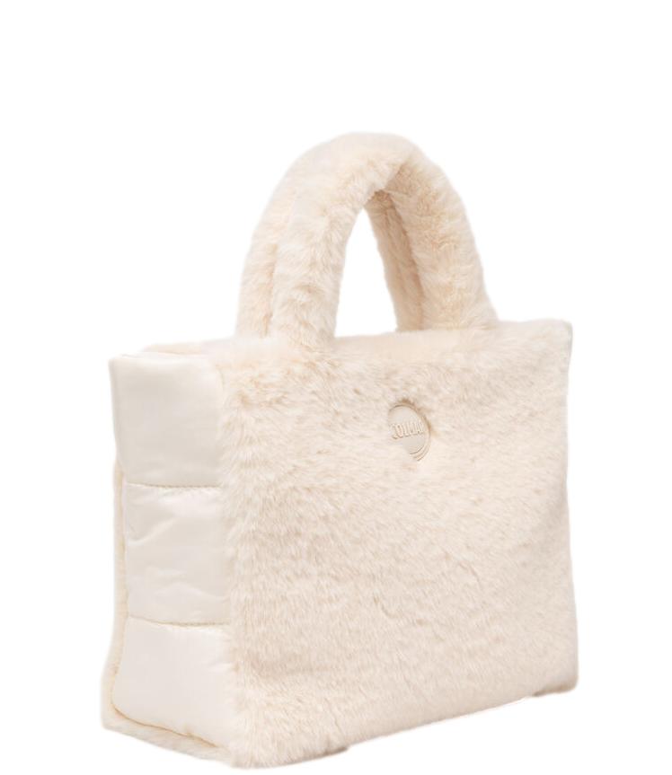 Colmar Borsa bianca tote in pelliccia