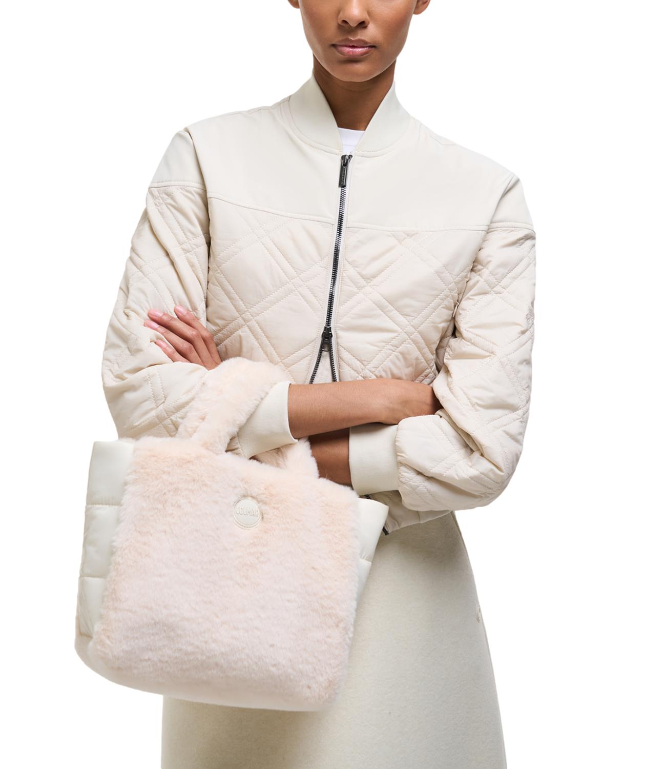 Colmar Borsa bianca tote in pelliccia
