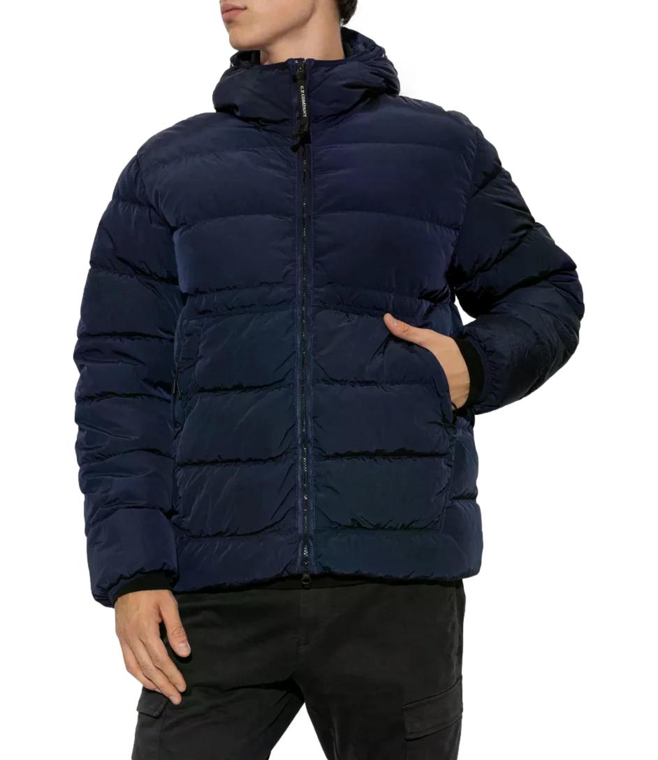 Piumino Chrome-R Goggle Down Jacket total blu acceso peacot