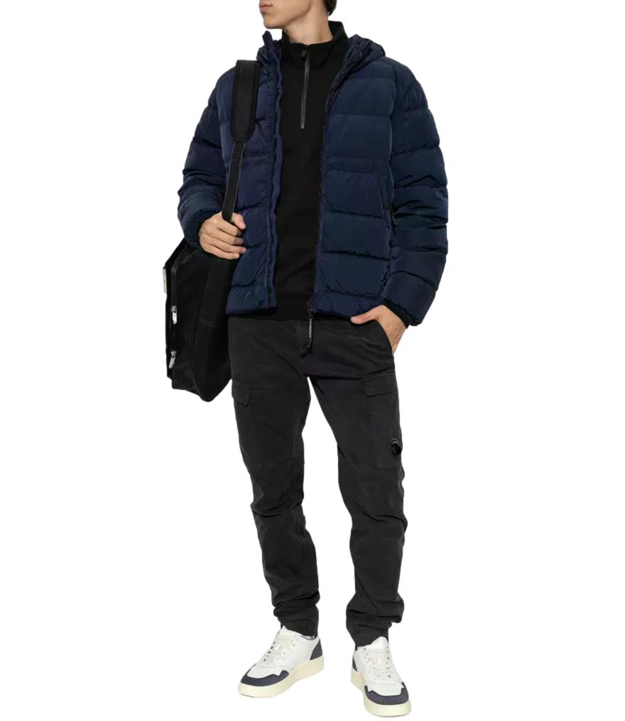 Piumino Chrome-R Goggle Down Jacket total blu acceso peacot