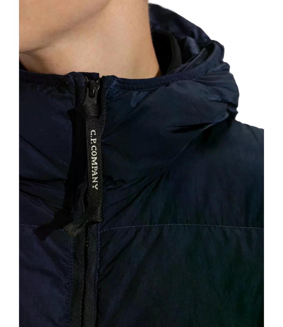 Piumino Chrome-R Goggle Down Jacket total blu acceso peacot