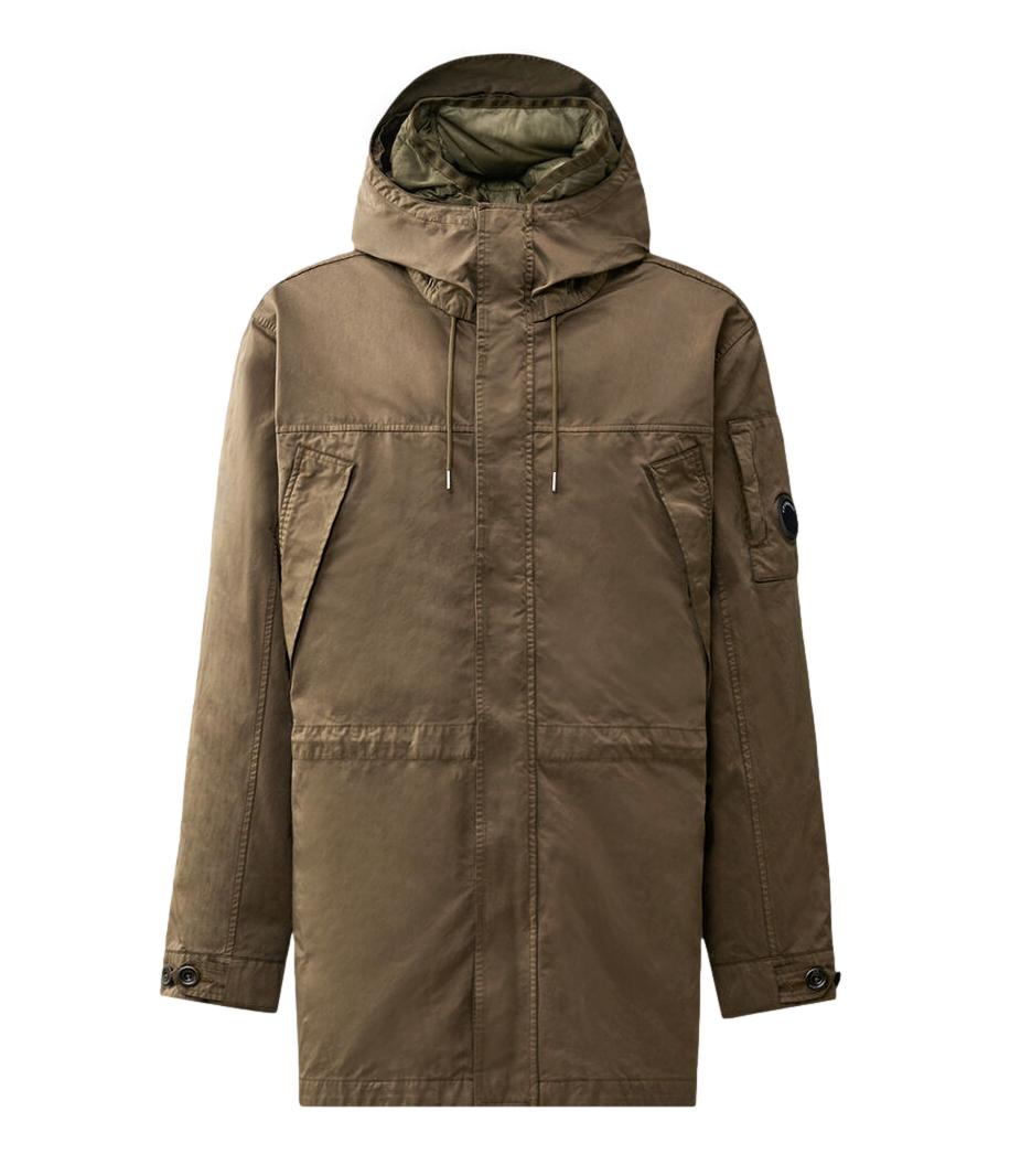 CP Company giacca lunga Micro Kei verde uomo