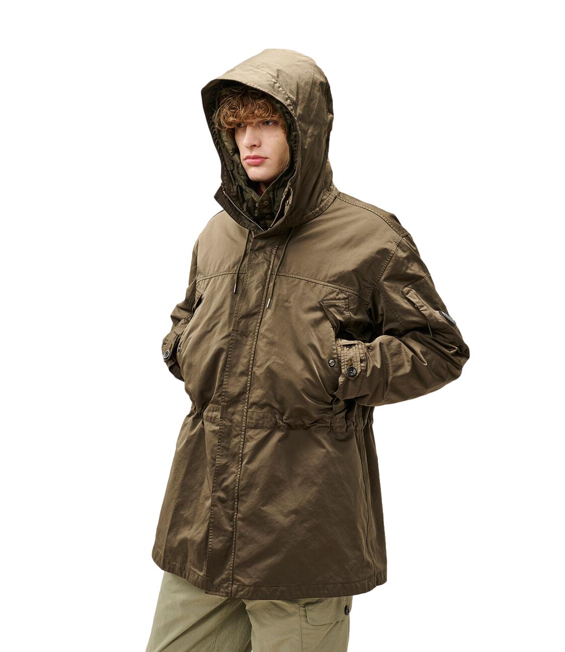 CP Company giacca lunga Micro Kei verde uomo