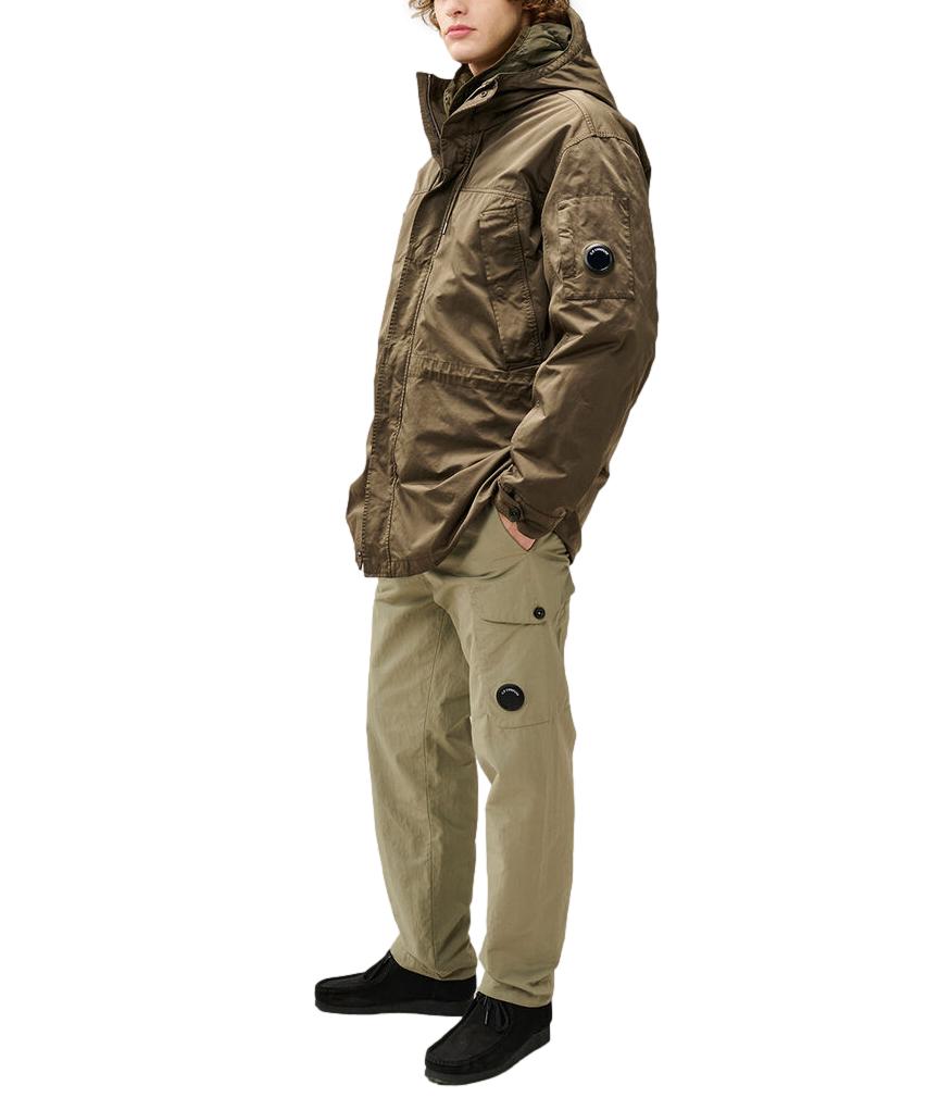 CP Company giacca lunga Micro Kei verde uomo