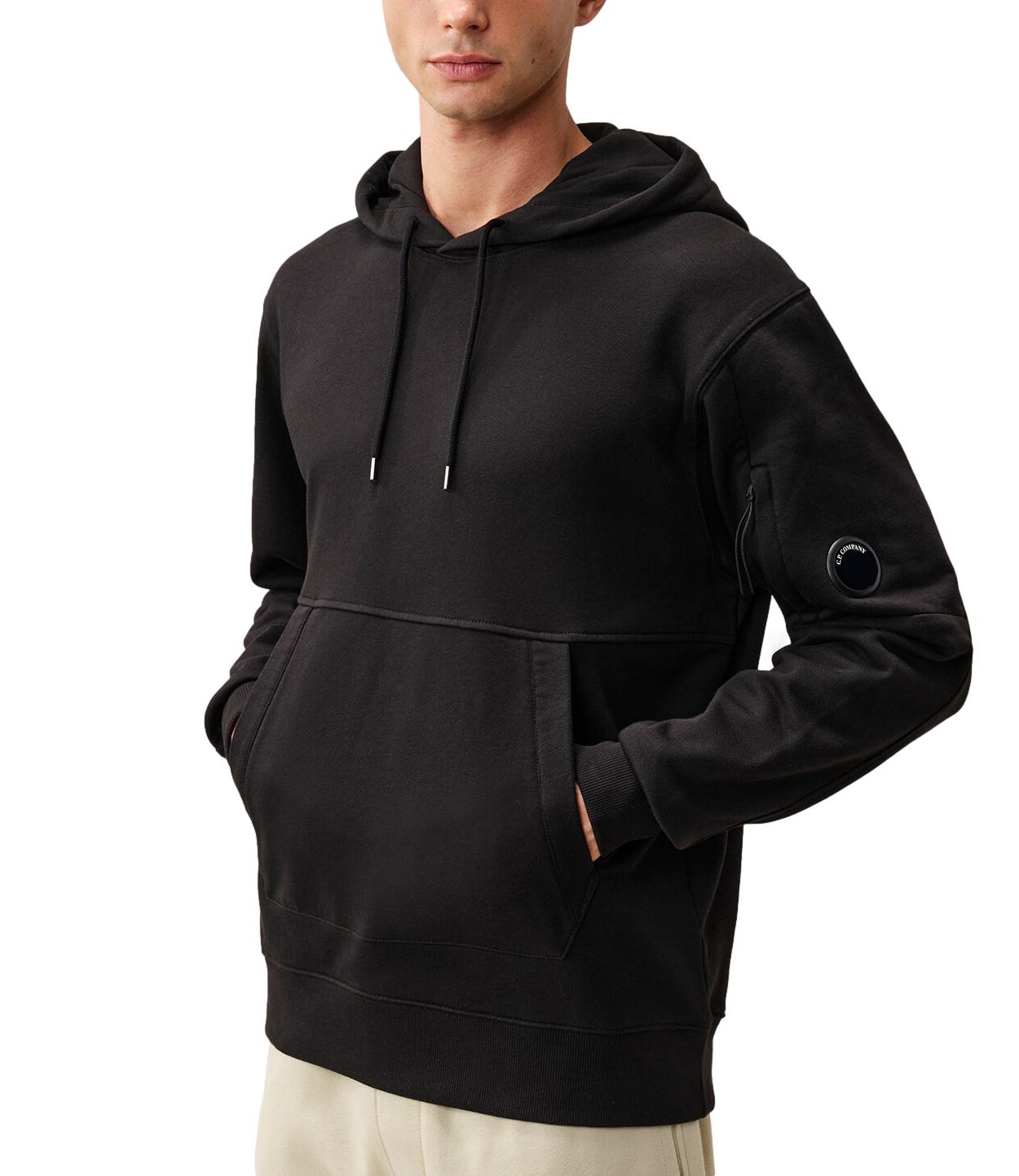 Felpa con cappuccio nera C.P. Company