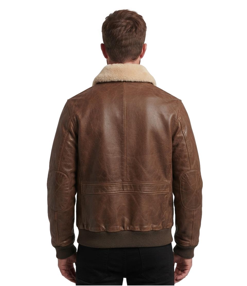 Giubbino di pelle marrone Daytona corsair bison marrone