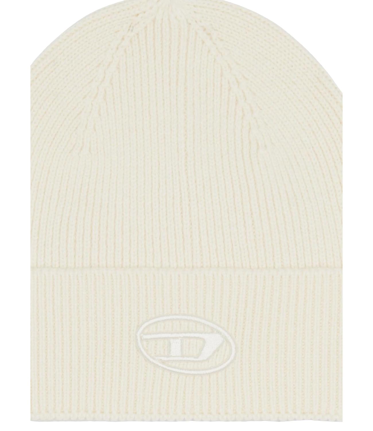Cappello Diesel beanie bianco panna