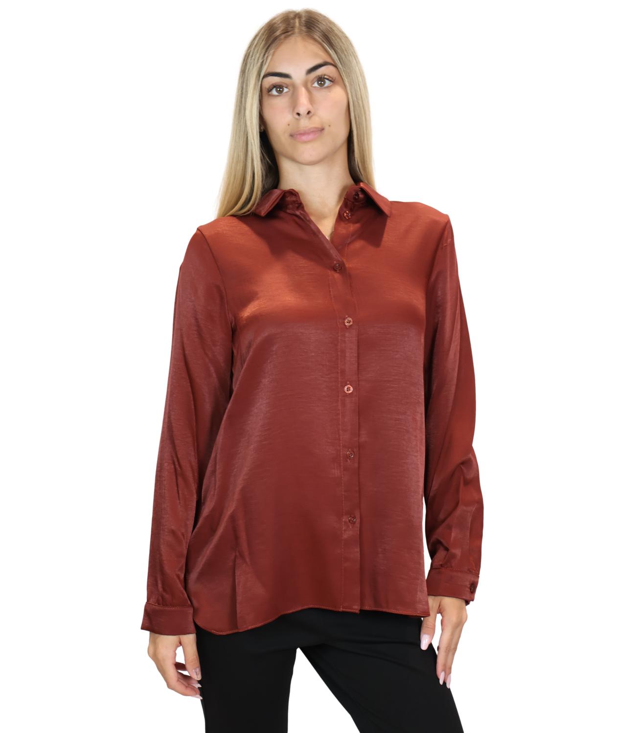 Dixie Camicia Rosso India Donna