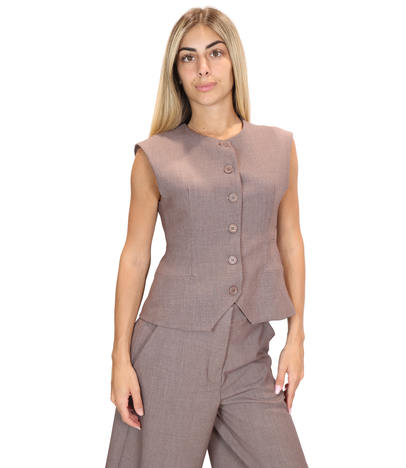 Dixie Gilet Nocciola Donna