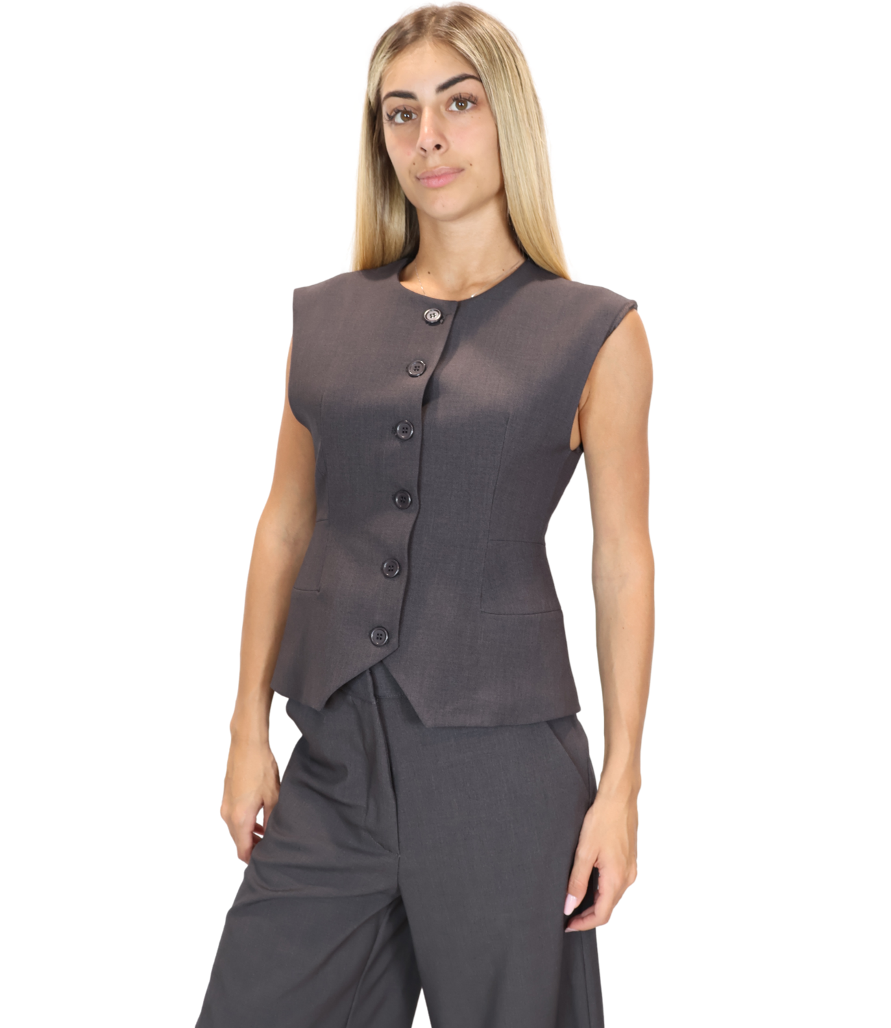 Dixie Gilet Antracite Donna