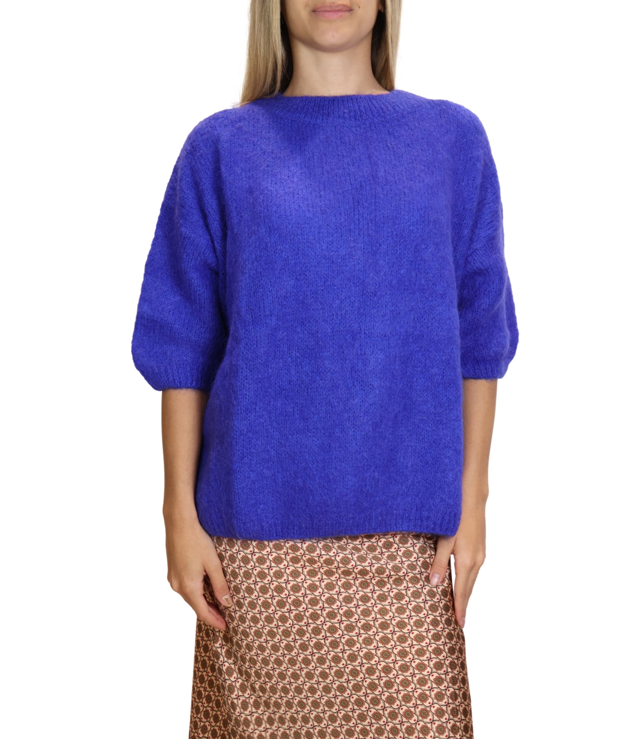 Dixie Maglia Mohair Blu Elettrico Donna