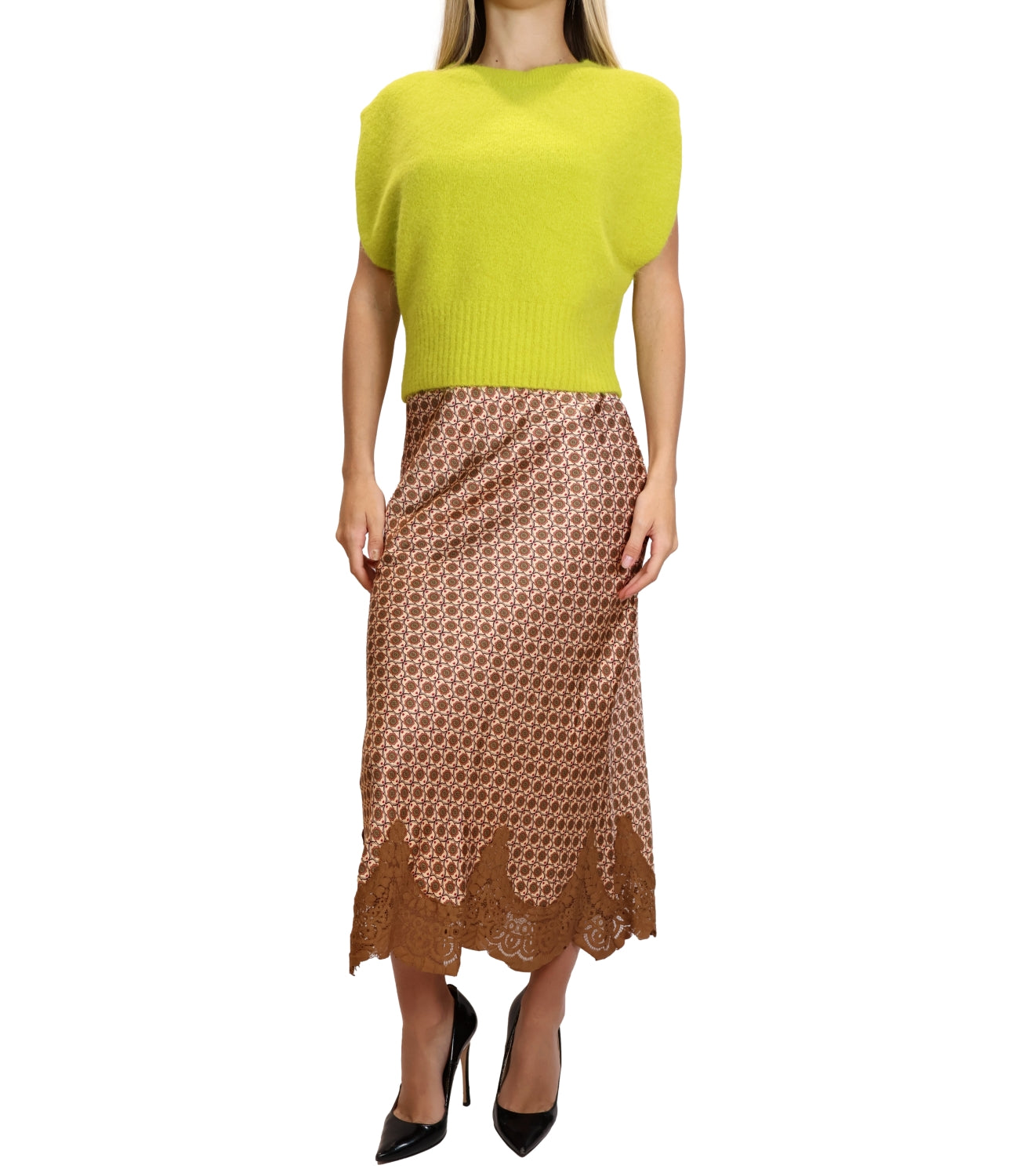 Dixie Maglia Gilet Avocado Donna
