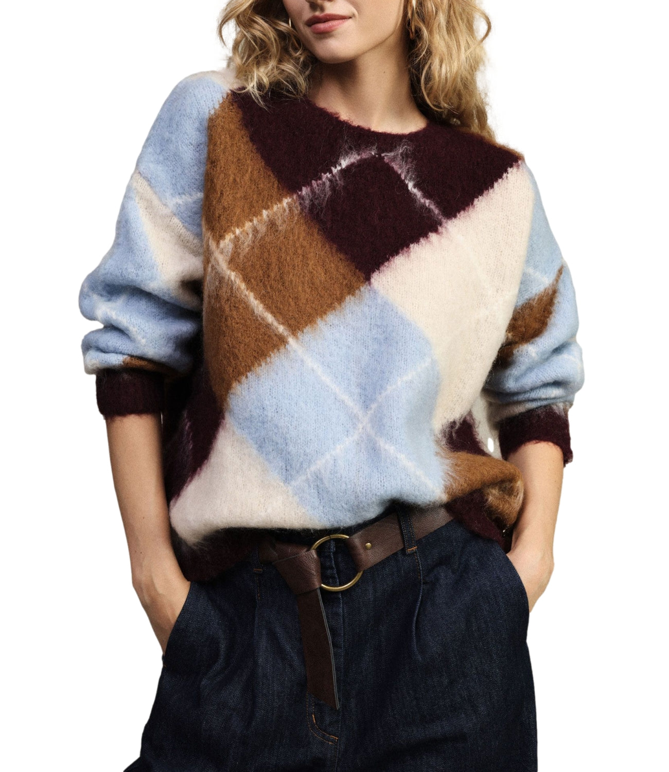 Dixie Maglia Rombi Polvere Donna