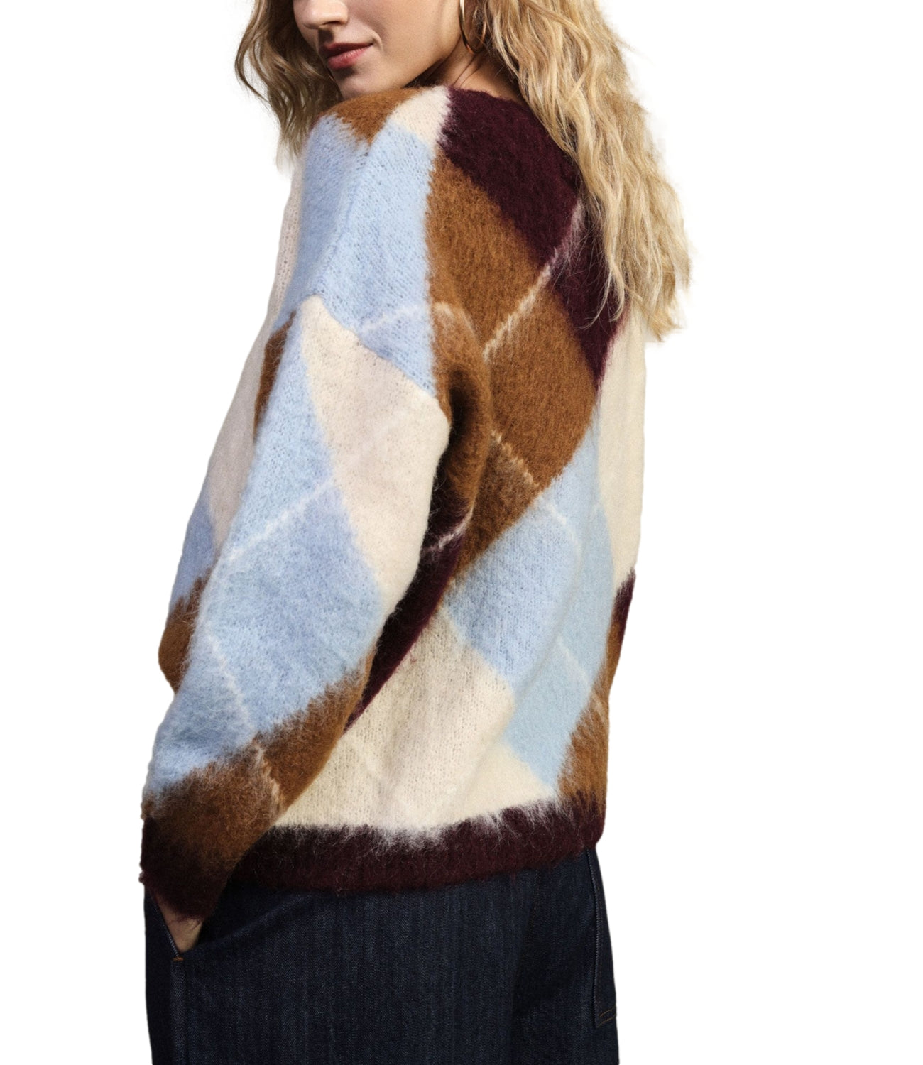 Dixie Maglia Rombi Polvere Donna
