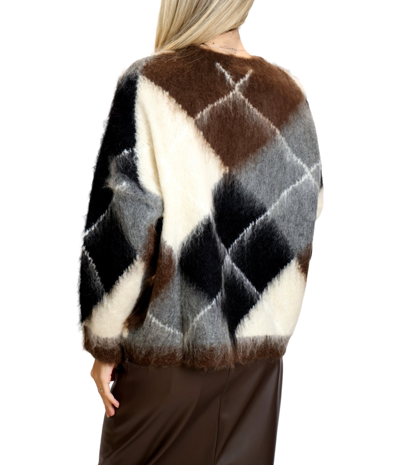 Dixie Maglia Rombi Moro Donna